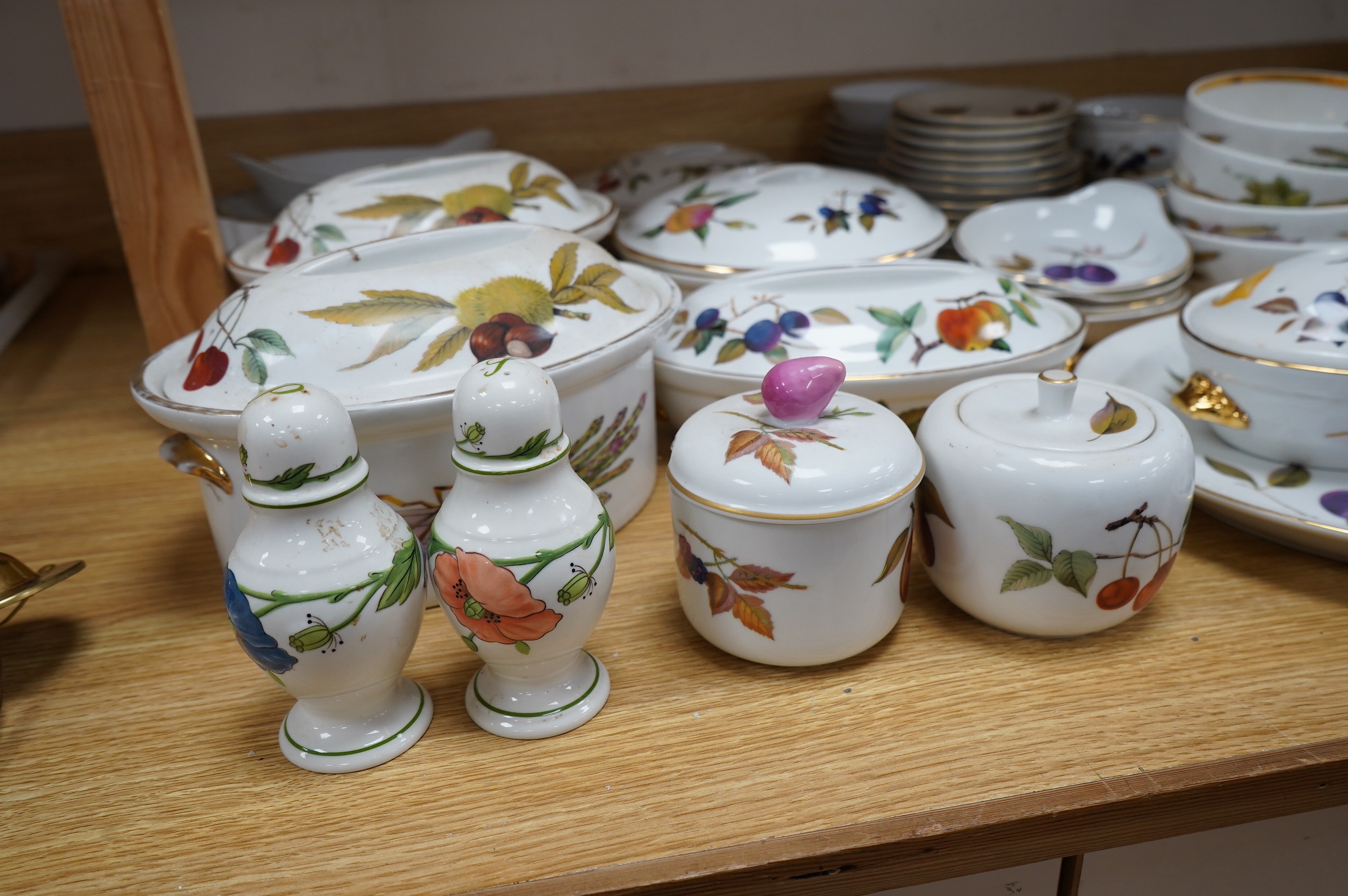 A Royal Worcester Evesham dinner service. Condition - varies